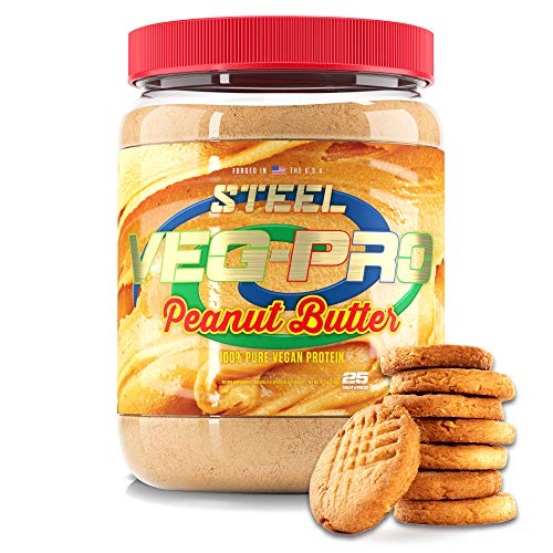 Steel Supplements Veg-PRO | Vegan Protein Powder, Peanut Butter | 25 Servings (1.65lbs)