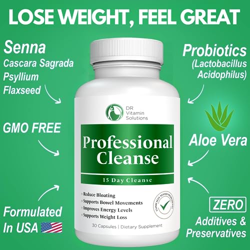 Professional Detox Cleanse for Weight Loss and Belly Fat, 15 Day Colon Cleanse, Body Detox