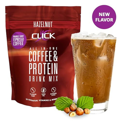 Click Coffee Protein Powder | Double Shot Espresso | 16g Protein | 23 Essential Vitamins