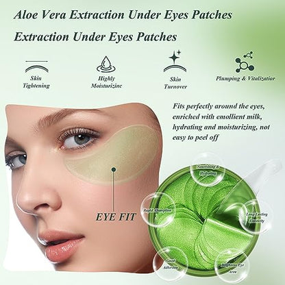 Under Eye Mask - 60 PCS Aloe Vera Under Eye Patches - Combat Puffy Eyes, Dark Circles