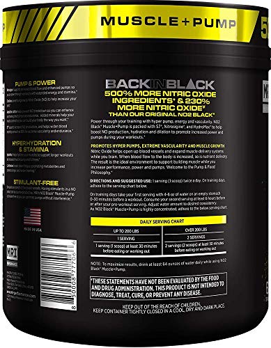 MRI NO2 Black Nitric Oxide Supplement for Pump, Muscle Growth, Vascularity & Energy