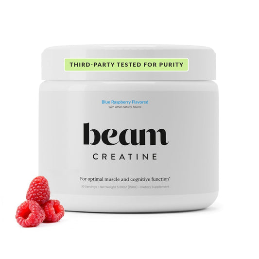 BEAM Creatine Monohydrate Powder – 5g Micronized Creatine Monohydrate, Third Party Tested Creatine for Women & Men, Muscle Strength, Growth, Recovery & Cognitive Support, Unflavored, 30 Servings