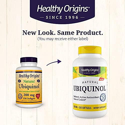 Healthy Origins Ubiquinol (Active Form of CoQ10), 200 mg - Activated Form of CoQ10
