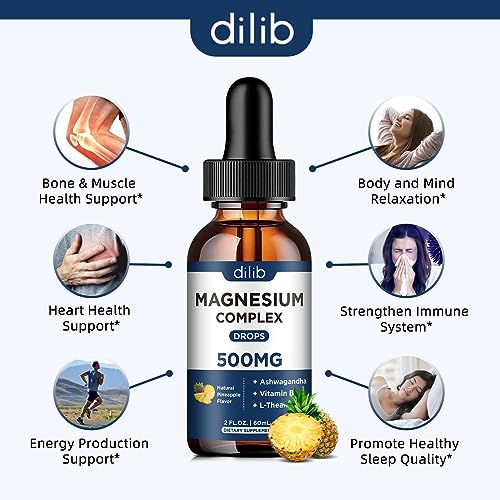 Triple Magnesium Complex Supplement-Magnesium Glycinate, Citrate, Malate Liquid Drops