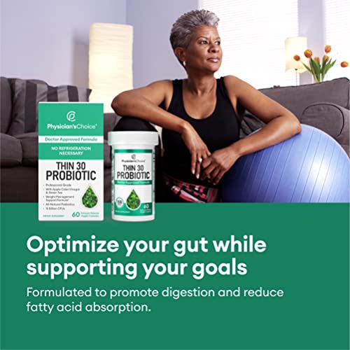 Physician's CHOICE Probiotics for Weight Management & Bloating - 6 Probiotic Strains