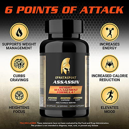 Spartasport Assassin Weight Management Formula - Weight Loss Pills for Women Men