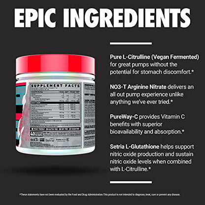 GHOST Pump Nitric Oxide Powder, Peach - 40 Servings - Sugar-Free & Stim-Free Pre