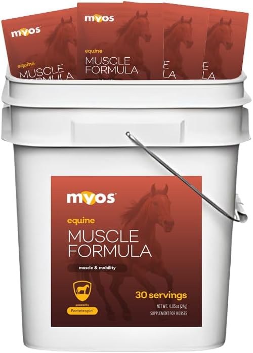 MYOS Equine Muscle Formula - 30 Servings Bucket with Individual Serving Packs