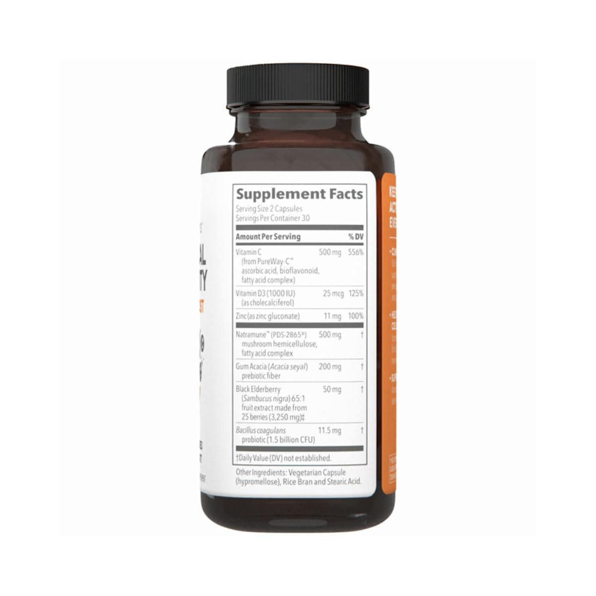Clinical Immunity - Quick-Start - Immune System Support - Rapid Immunity Response - Boosts Antibodies, B + T + NK Cells, Neutrophils & Macrophagens - Black Elderberry & Pre + Probiotics - 60 Capsules