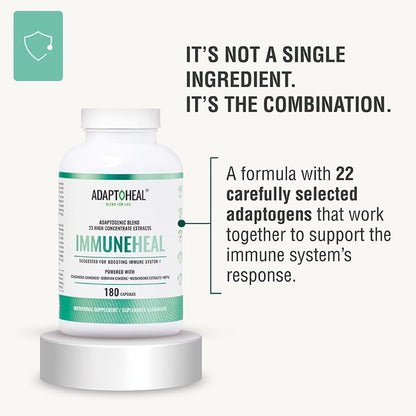 ADAPTOHEAL Immunheal Immune System Support Reishi, Ginseng (180 Caps)