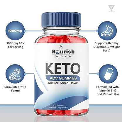 Nourish Wave Keto ACV Gummies Advanced Weight Loss Ketogenic AVC Apple Cider