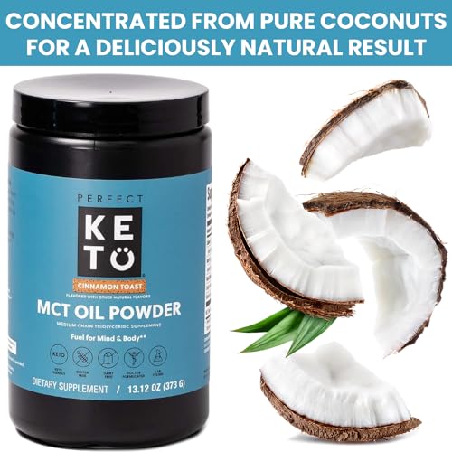 Perfect Keto MCT Oil Powder, Medium Chain Triglycerides, Ketogenic Non-Dairy Coffee