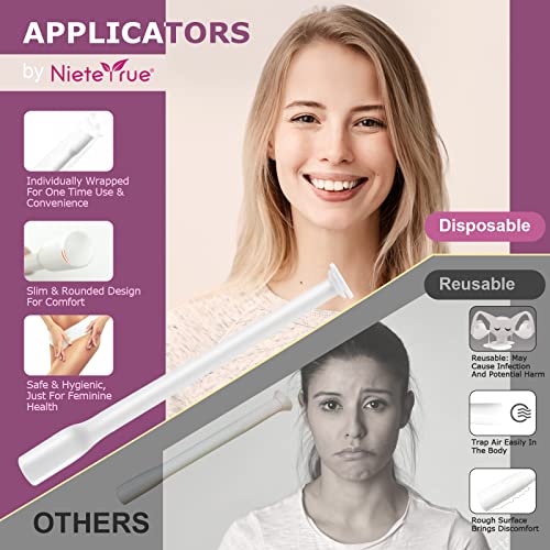 Nieteyrue 20-Packs Suppository Applicators for Women, Disposable, Individually Wrapped