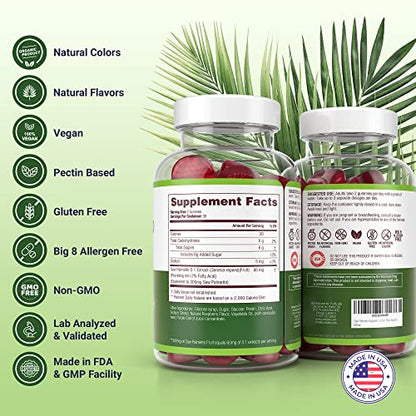 Vegan Saw Palmetto for Women & Men - Potent Saw Palmetto Extract, Prostate Supplement