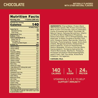 Optimum Nutrition Gold Standard Protein Shake, 24g Protein, Ready to Drink Protein Shake