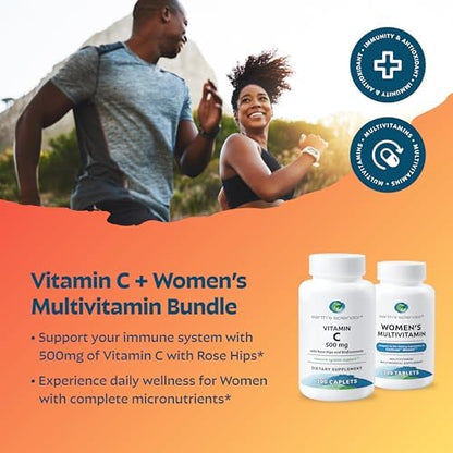 Earth's Splendor Women's Multivitamin & Immune Support – Supports Overall Wellness, Metabolism, Antioxidant Health with Vitamin B12, C, D, Biotin, Rose Hips – Gluten-Free, No Artificial Colors