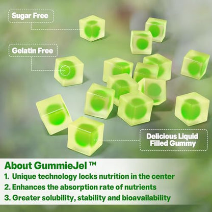 Sugar Free Black Seed Oil Filled Gummies & Chlorophyll, with Hydrolyzed Collagen