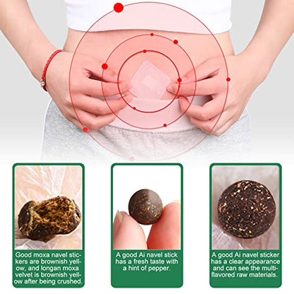 Mugwort Stickers, 40PCs Mugwort Navel Stickers - Parches para Bajar de Peso Rapido