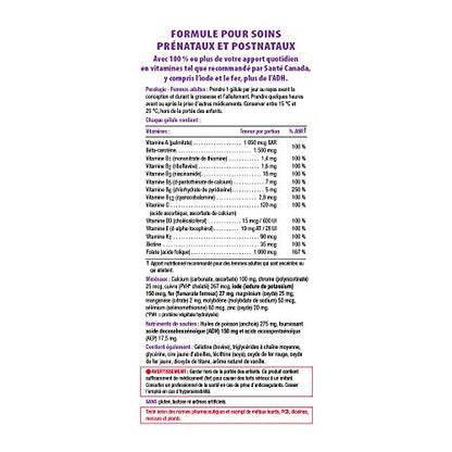 Jamieson PRENATAL Complete Multivitamin with DHA Supplement 60 Softgels