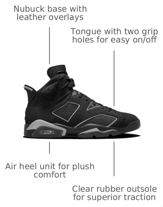 Jordan Retro 6 - Men's (Black/Multi) Size 8