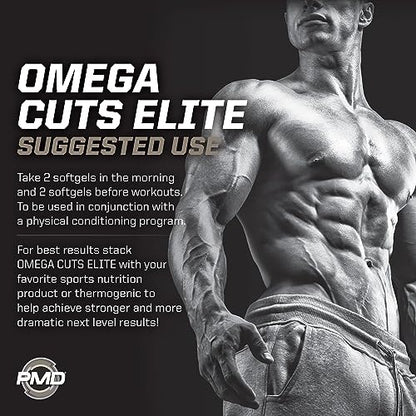 PMD Sports Omega Cuts Elite Fat Loss-Muscle Defining Formula - Omega Fatty Acids