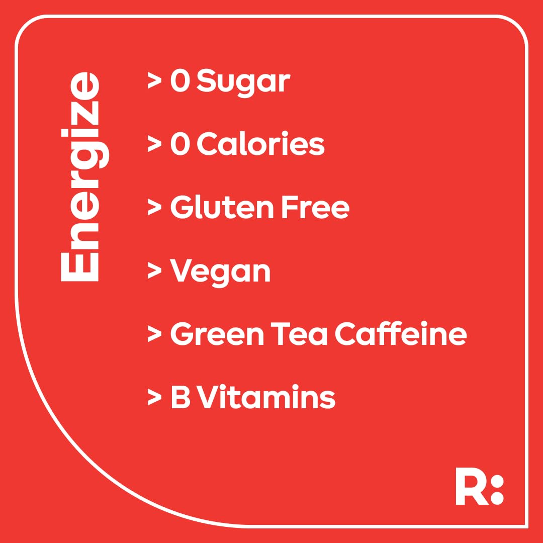 RYDE Energize Energy Shot, Tropical Flavor, Zero Sugar, 2 fl oz, 8 Pack