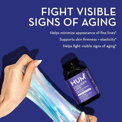 HUM Collagen Love Skin Supplement - Collagen Peptides w/Hyaluronic Acid & Vitamin C