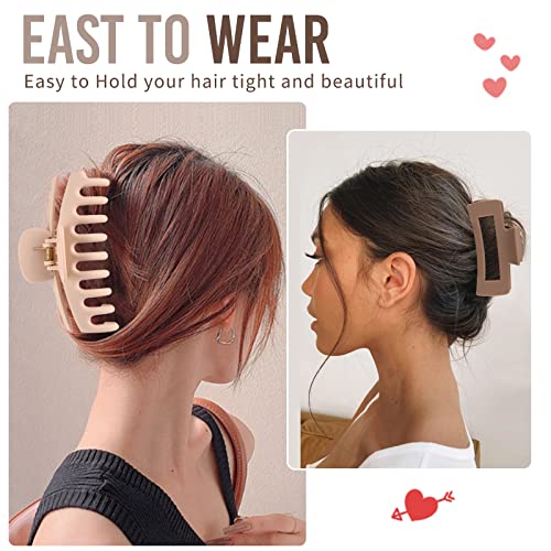 LuSeren Hair Clips for Women 4.3 Inch Large Hair Claw Clips for Women Thin Thick Curly