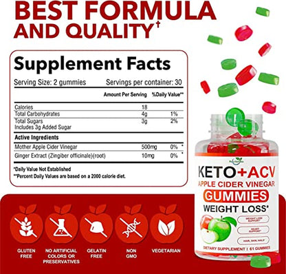 Keto ACV Gummies Advanced Weight Fat Management Loss - AC Keto Gummies Apple Cider Vinegar