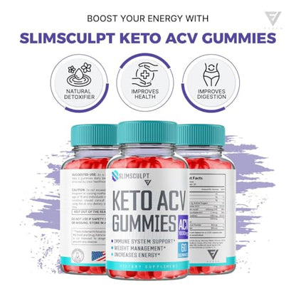 Slimsculpt Keto ACV Gummies Advanced Weight Loss, Slim Sculpt Keto + ACV Apple Cider