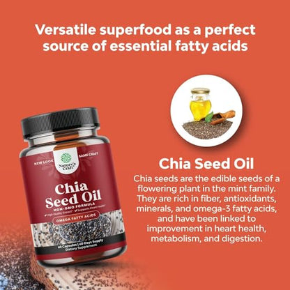 Potent Chia Seed Extract Pills for Men and Women Natural Supplement for Weight Loss