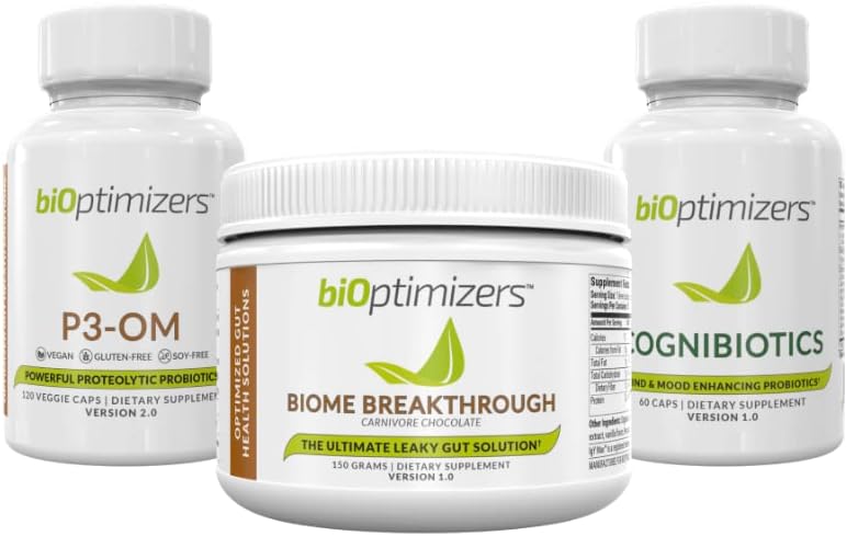 BiOptimizers The Ultimate Gut Health Stack - Chocolate, Promotes and Levels Gut Health