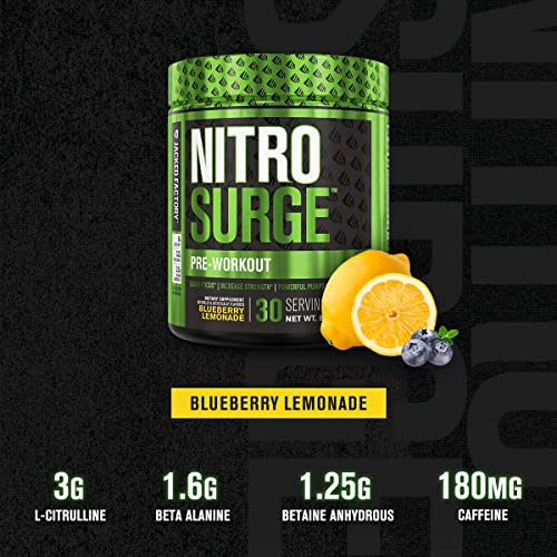 NITROSURGE Pre Workout Supplement - Endless Energy, Instant Strength Gains