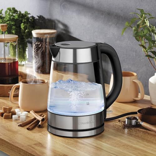 Speed-Boil Electric Kettle For Coffee & Tea - 1.7L Water Boiler 1500W, Borosilicate Glass