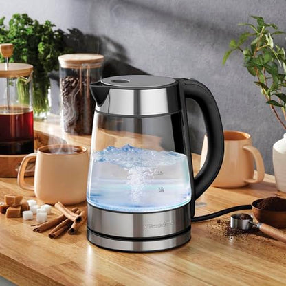 Speed-Boil Electric Kettle For Coffee & Tea - 1.7L Water Boiler 1500W, Borosilicate Glass