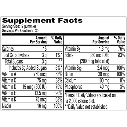 One A Day Teen for Him Multivitamin Gummies, Gummy Multivitamins with Vitamin A, C, D