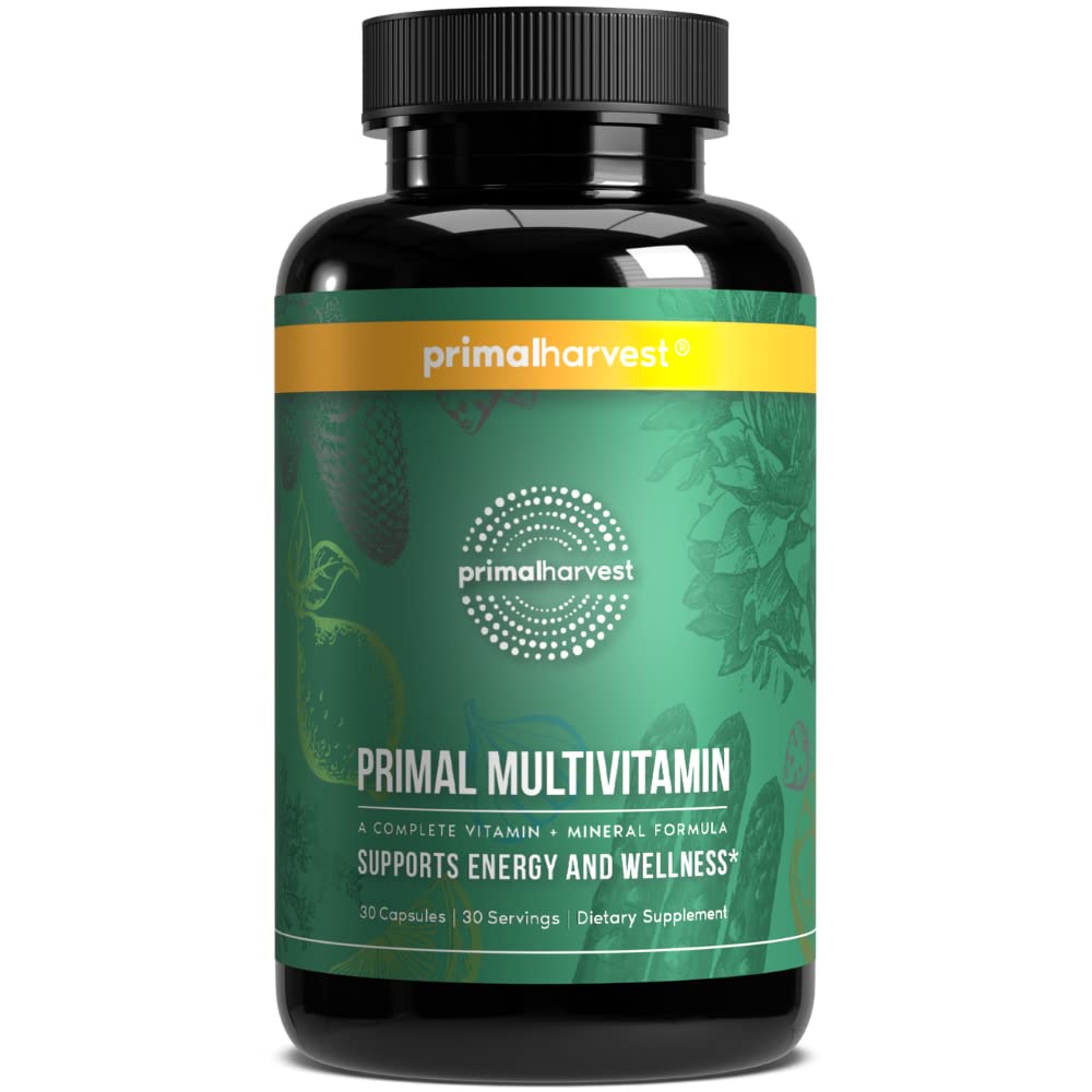 Primal Harvest Multivitamin for Women and Men Vitamin A, Vitamin C, Vitamin D and E