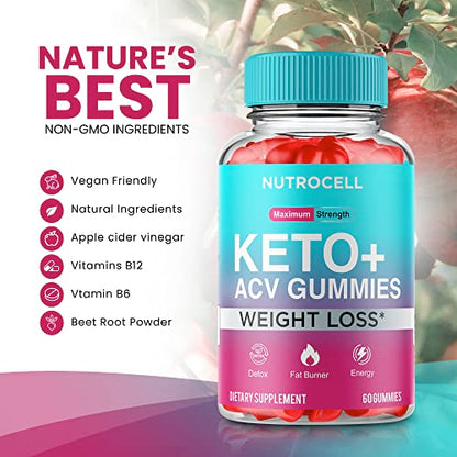 Keto ACV Gummies - Keto Apple Cider Vinegar Gummies - Advanced Weight Loss - Keto