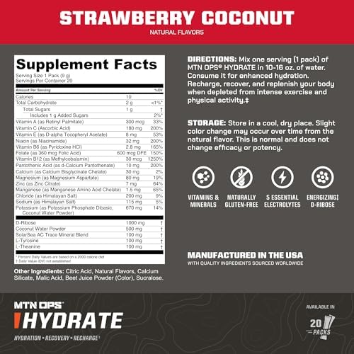 MTN OPS Hydrate Rainbow Sherbet + Strawberry Coconut Bundle