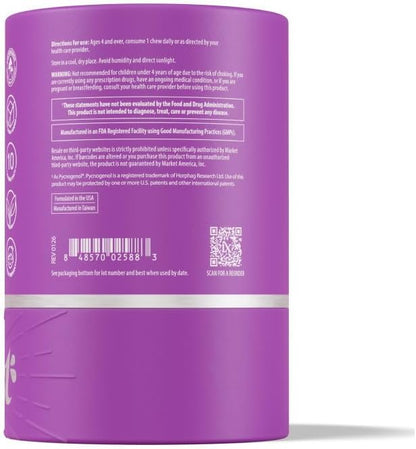 Isotonix OPC-3 Burst Antioxidant Soft Chews - Pycnogenol, Grape Seed, Red Wine & Bilberry Extract, Vegan Gluten-Free Chewable, 30 Servings