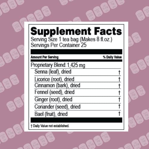 Hyleys Colon Cleanse Tea Acai Berry Flavor - 25 Tea Bags (12 Pack - 300 Tea Bags Total)