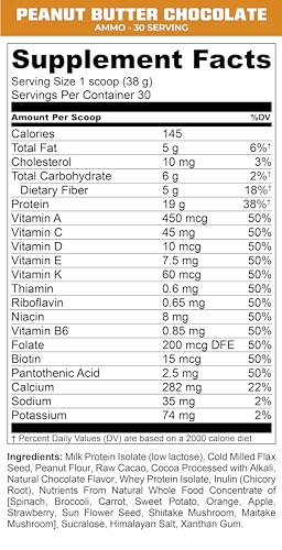 MTN OPS Ammo Protein Powder Meal Replacement Shake for Lean Muscle Building