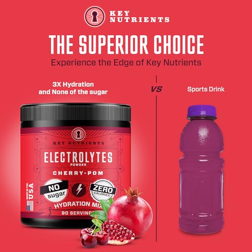 KEY NUTRIENTS Multivitamin Electrolytes Powder No Sugar - Sweet Cherry Pom Electroly