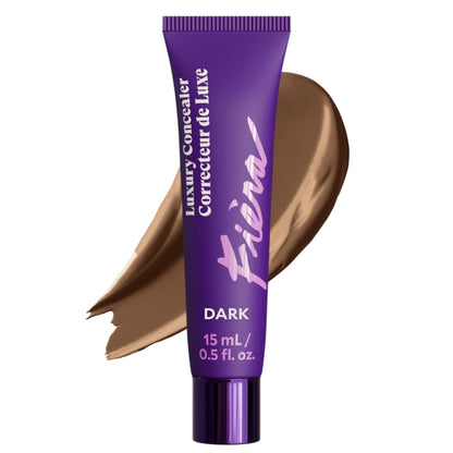 Fièra Luxury Concealer & Foundation with Anti-Aging Ingredients - Full Coverage for Dark Circles, Wrinkles, Fine Lines, and Spots, All-Day Wear For Mature Skin - Sand, 0.5 FL. OZ. / 15 ML