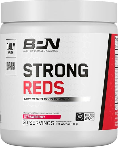 BARE PERFORMANCE NUTRITION BPN Strong Greens (Lemon) & Reds (Strawberry) Superfood Bundle