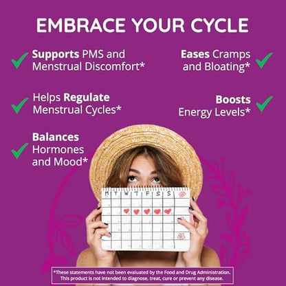 Happy Healthy Hippie PeriPeace Supplements for Women & Go with The Flow Hormone Balance for Women