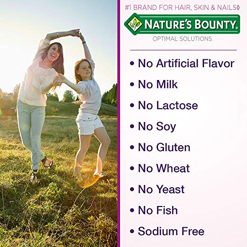 Nature's Bounty Hair Skin and Nails Vitamins with Biotin & Vitamin C Optimal Solutions