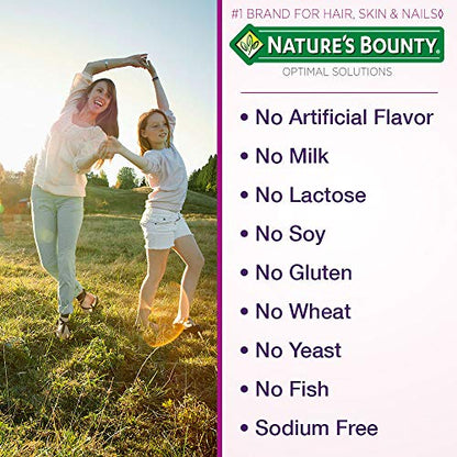 Nature's Bounty Hair Skin and Nails Vitamins with Biotin & Vitamin C Optimal Solutions