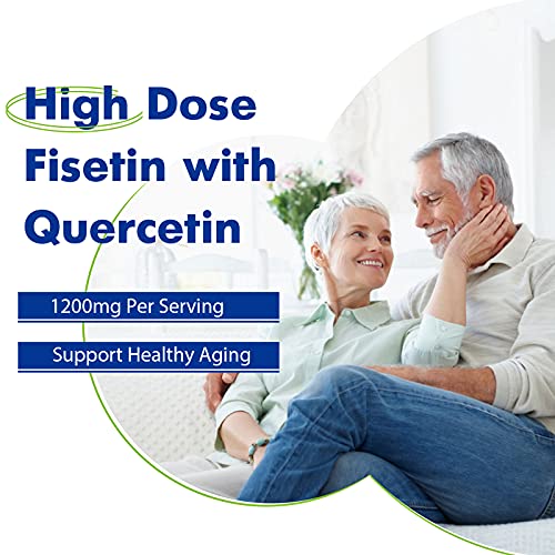 Sharoaid Liposomal Fisetin with Quercetin Supplements 1200 mg per Serving,High Absorpti